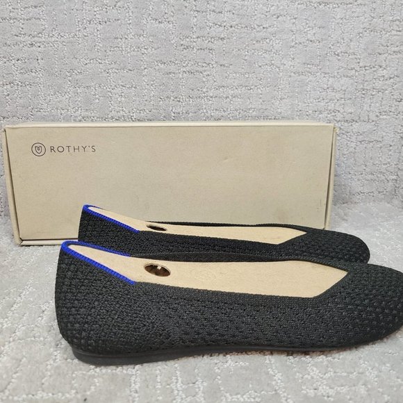 Rothy’s The Flat Womens Size US 9 Black Round Toe Classic Slip On Ballet Flat - Picture 5 of 11